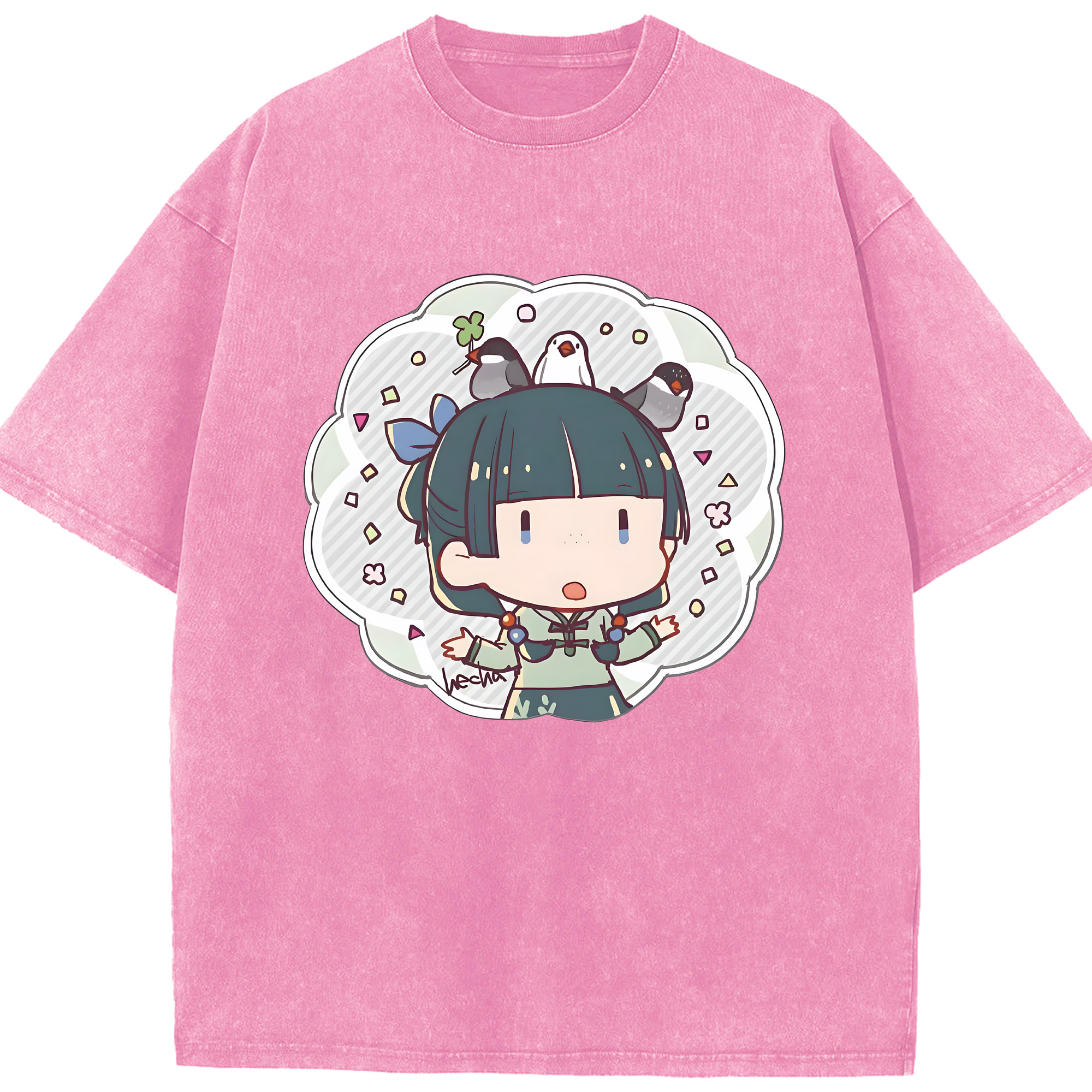 （画像用） 薬屋のひとりごと The Apothecary Diaries 綿100% ヴィンテージ風 半袖Tシャツ（フロントプリント）